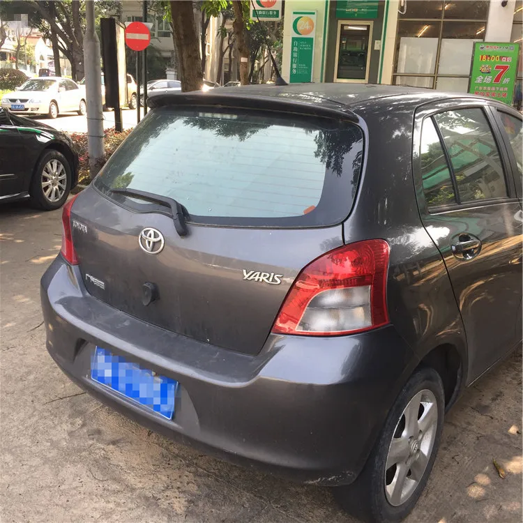 Для TOYOTA Yaris спойлер 2008-2011 Высокое качество TOYOTA Yaris ABS Материал заднее крыло автомобиля праймер цвет задний спойлер