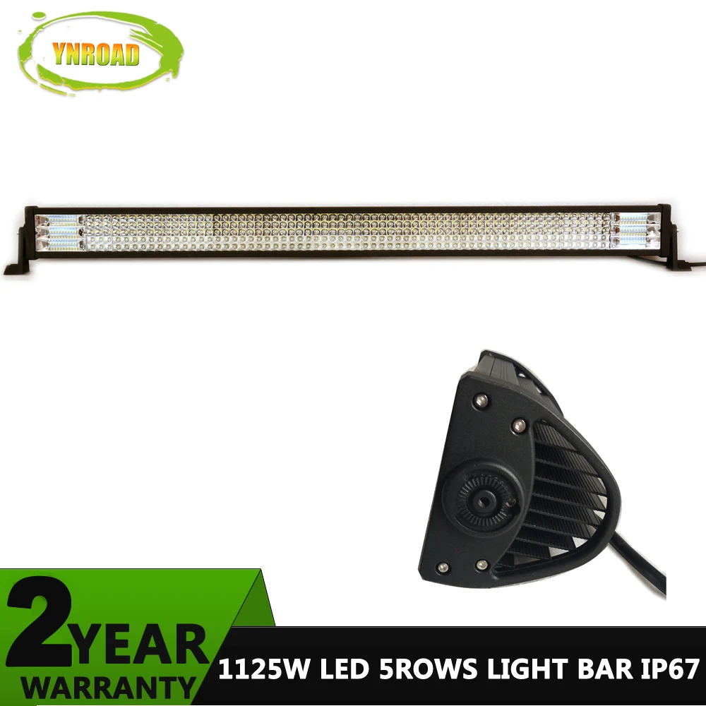 

YNROAD 1125w 52inch Tri-Row+5rows Led Light Bar work light Driving Offroad Light combo for fishing truck boat 4WD SUV ATV