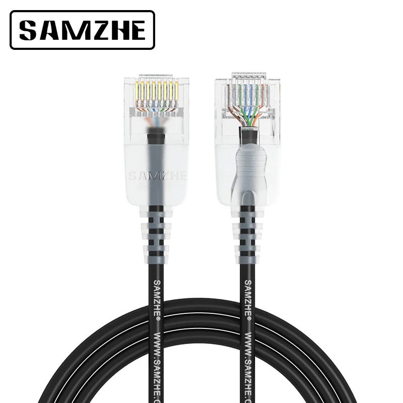 Buy SAMZHE Cat6A Ultrafine Patch Cable Slim