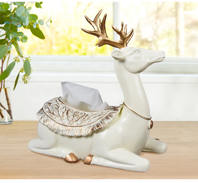 Европейский олень еды коробка ткани творческий гостиная простой милый лоток украшения дома
