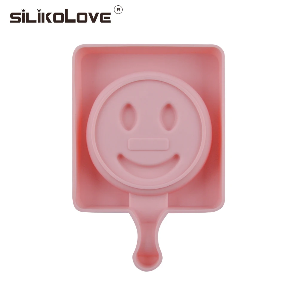 SILIKOLOVE смайлик формы Замороженные Силиконовые формы мороженого эскимо формы с палочками, антипригарный, пищевой безопасный класс силикона