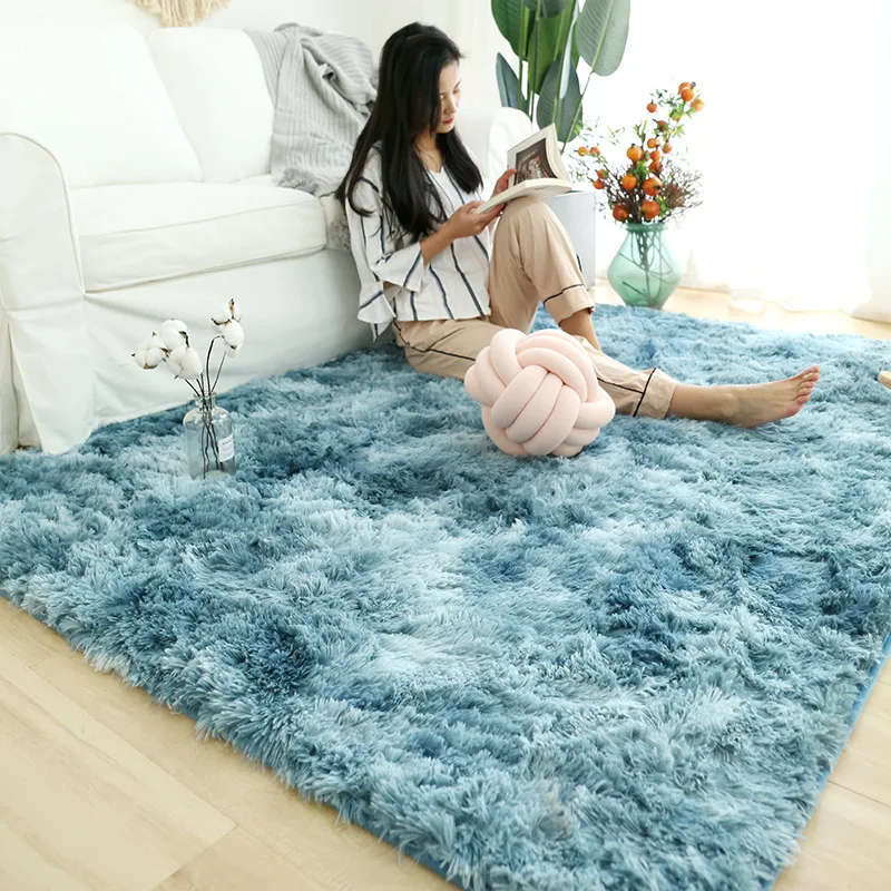 

6 Color Parlor Area Rugs Coffee table Large size Antiskid Mat Long plush Bedroom Carpets for Living Room Home textile Soft Rug