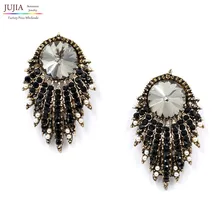 Новинка г. модные популярные женские Серьги Shourouk Серьги Bubble Кристалл Vintage корейский Серьги для женщин ювелирные изделия оптом