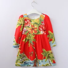 Меларио/платье в европейском и американском стиле г. Летние детские вечерние платья с короткими рукавами и цветочным рисунком дизайнерская От 4 до 14 лет одежда для малышей