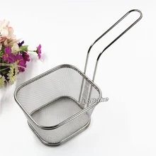 Большие размеры длинной ручкой 12.5*10 см из нержавеющей стали металла сковороды куриные ножки пельмени корзина масла сито кухня корзины стока