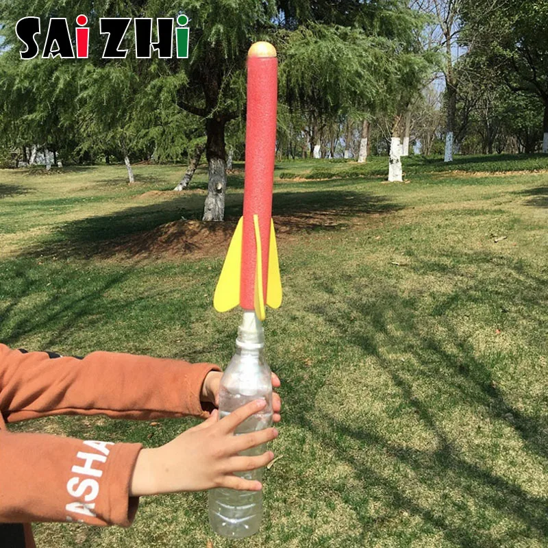 Saizhi, juguetes científicos para niños, Kits educativos de ciencia Diy, cohete de juguete lanzador, juego de Tutside, material didáctico para la escuela de Física| | - AliExpress