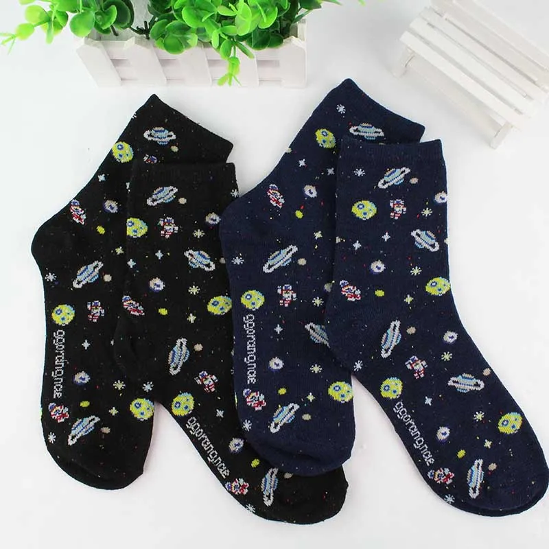 Adult Size Sock Spaceman Astronaut Star Fly Martian Rrocket Moon