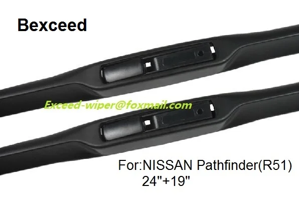 Prix pour 24 "+ 19" Haute Qualité OEM-Plat Lame D'essuie-Glace Pour NISSAN Pathfinder (R51) Prix pour 24 "+ 19" Haute Qualité OEM-Plat Lame D'essuie-Glace Pour NISSAN Pathfinder (R51)