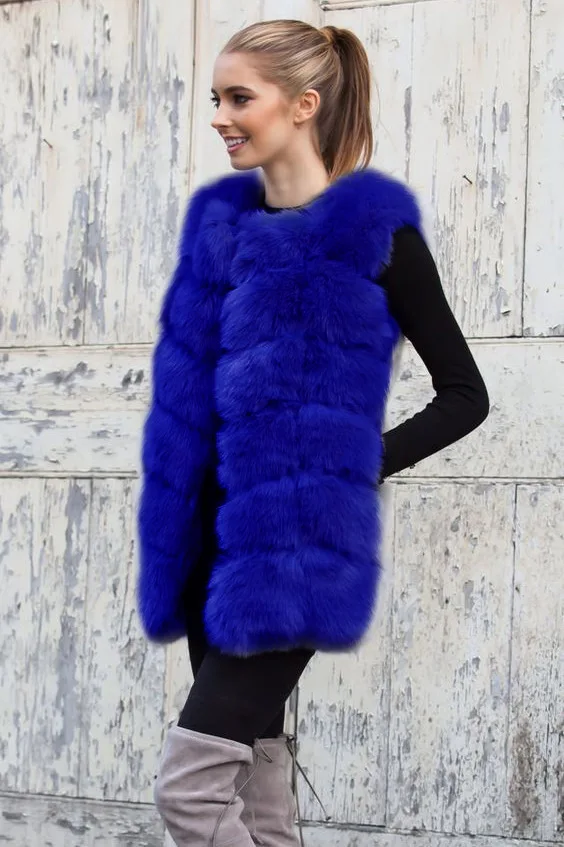 Модные меховые женские пальто высокого качества меховой жилет пальто размера плюс 4XL из искусственного лисьего меха теплое пальто жилеты жилет зимний модный мех