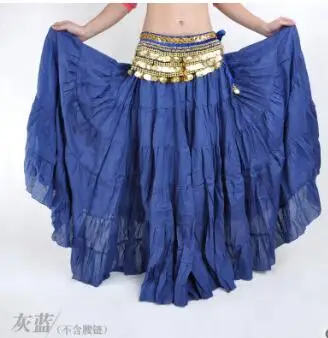 Belly Dance Stage Costume Gypsy Tribal Linen Skirt Dress 10 Colors High Quality 96cm length