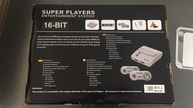 TV Video Game Console for S-n-e-s 16 Bit Games with 100 In 1 SNES Game Cartridge (can battery save)