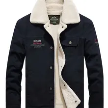 M~ 4XL зимние мужские флисовые куртки в стиле ретро темно-зеленые мужские пальто брендовые теплые плотные пуховые парки однобортное пальто