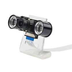 Cámara Focal ajustable de visión nocturna para Raspberry Pi 4, Sensor de luz IR, soporte para Raspberry Pi 4 Modelo B 3B + 3B Zero, 5MP