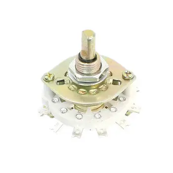 

10mm Dia Panel Mounted Ceramic Rotary Switch 1P7T 1 Pole 7 Throw KCZ-1x7