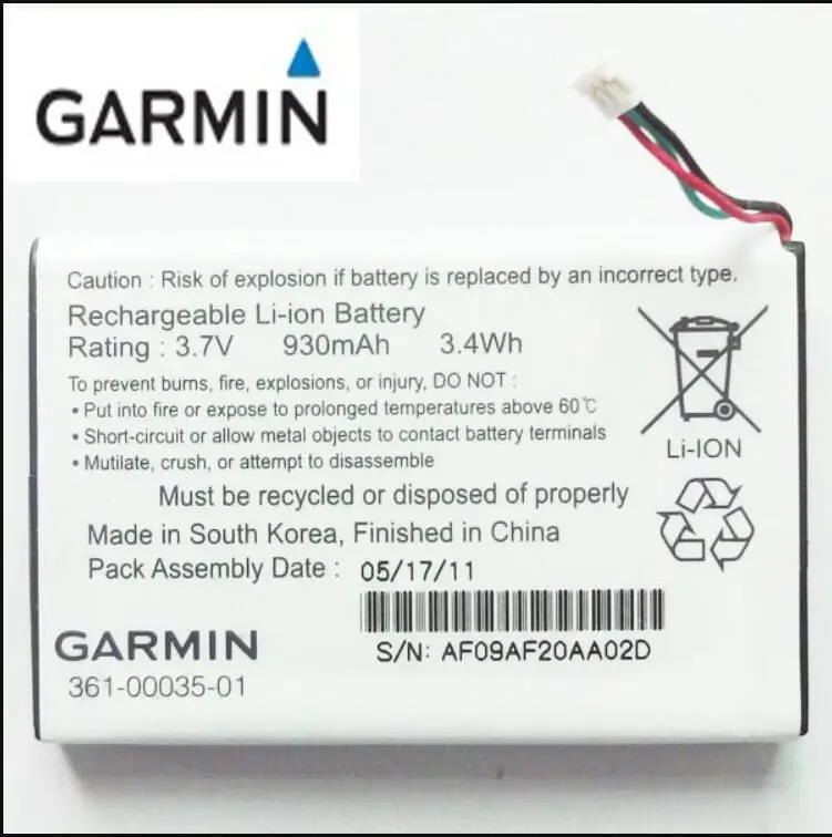 Akku für Garmin Typ 011-00955-00 3000mAh 8,4V 3000mAh/25Wh Li-Ion Schwarz 