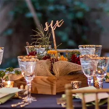 

12pcs 1-12 Wooden Table Numbers Wedding Party Supplies Place Holder Table Number Figure Card Digital Seat Birthday Party Decor