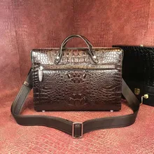 Новая мужская натуральная/Настоящая крокодиловая кожа мужская сумка с головой кожи небольшой размер Досуг Мода молодых мужчин сумка