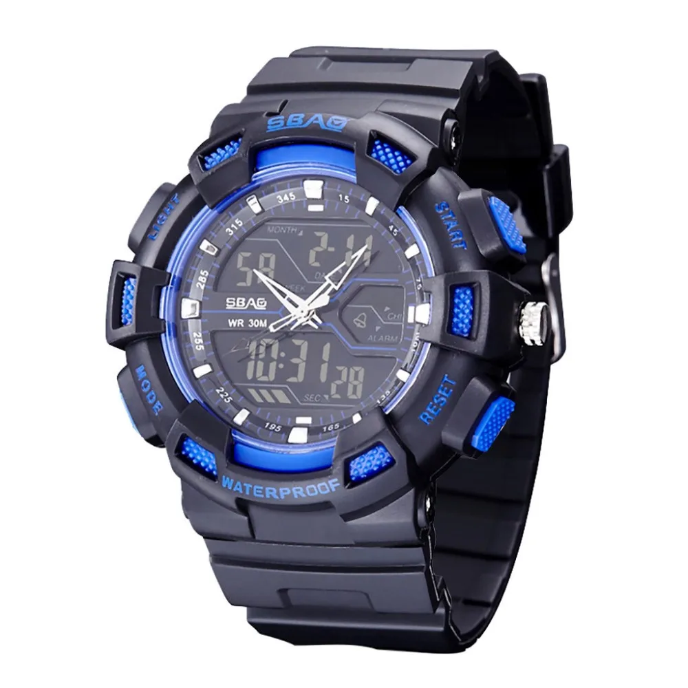 

Orologio Uomo Man's Watch Clock Men Dual Display Clock Waterproof Outdoor Sports Watches Multi-function LED relogio masculino Q5