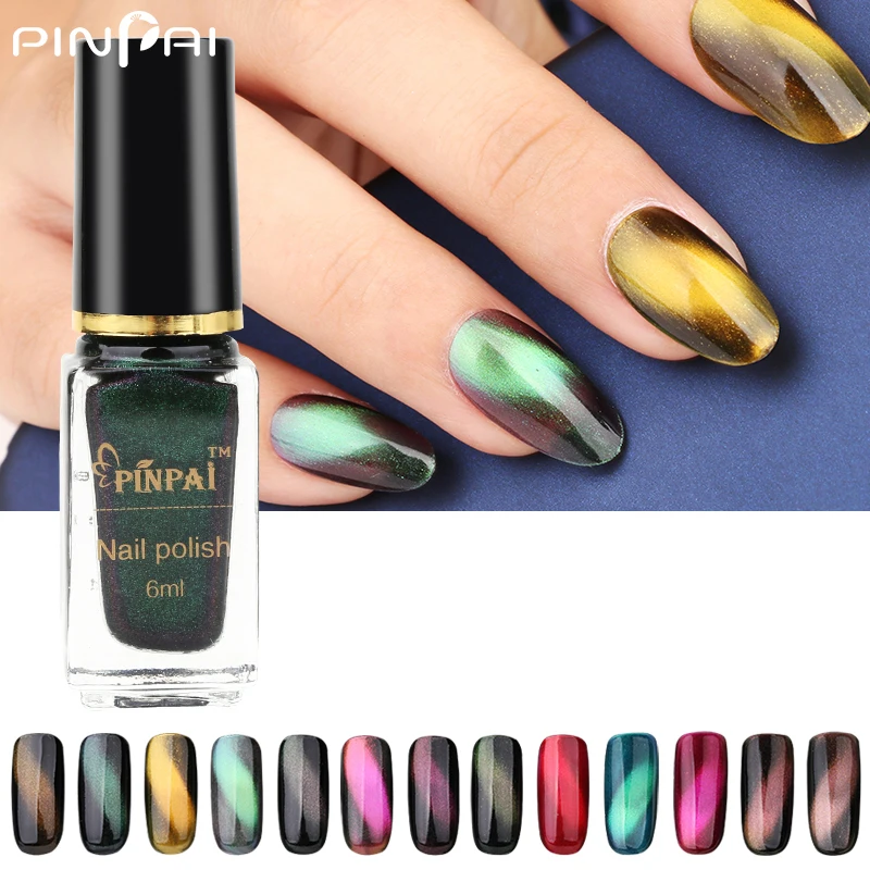 6ML-3D-Cat-Eyes-Magnet-Nail-Polish-Shiny-Varnish-NO-lamp-Magnetic-Nail-Polish-Glitter-Powder