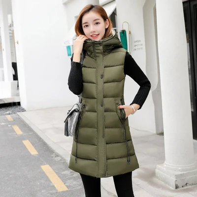 autumn and winter new ladies fashion slim slimming large size thick vest clip - Цвет: 4