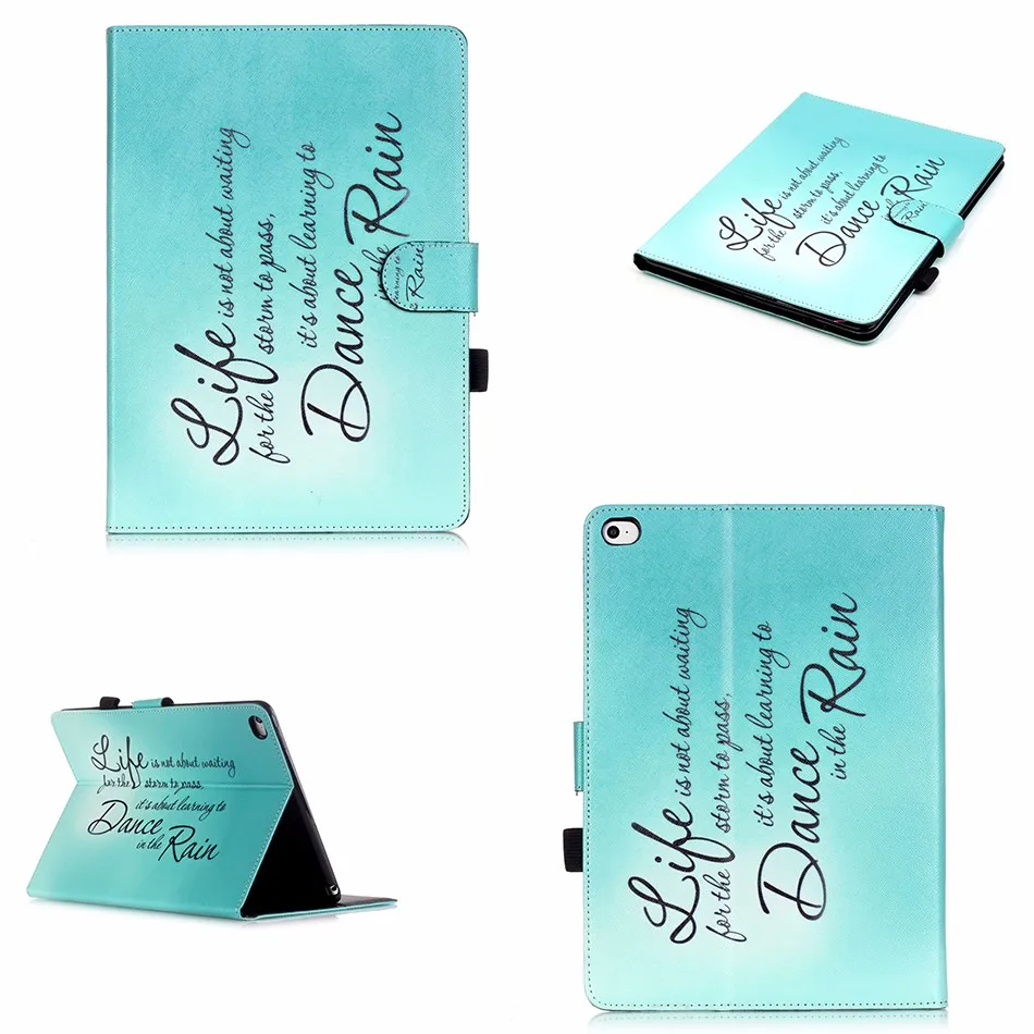 Модный раскрашенный кожаный чехол-книжка для Apple ipad Air2 ipad 6, чехол s с магнитными отделениями для карт, бумажник, защитный чехол, кожаный чехол
