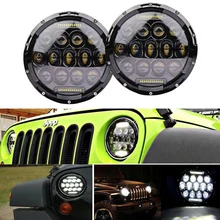 ECAHAYAKU Round 75W 7 Inch Led Headlight Motorcycle For Harley With Hi/Lo Beam 7 Head Lamp For Led Jeep Wrangler Headlights ECAHAYAKU Round 75W 7 Inch Led Headlight Motorcycle For Harley With Hi/Lo Beam 7 Head Lamp For Led Jeep Wrangler Headlights