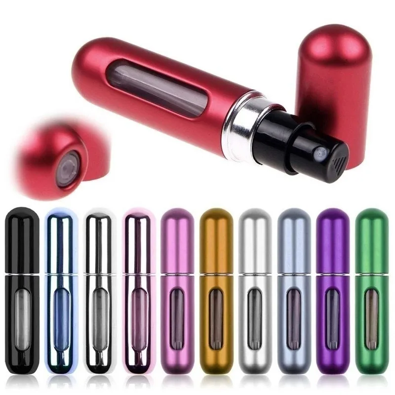 

5ML Aluminum Refillable Perfume Bottle With Spray Empty Cosmetic Containers With Atomizer For Traveler Outdoor Camping Multitool