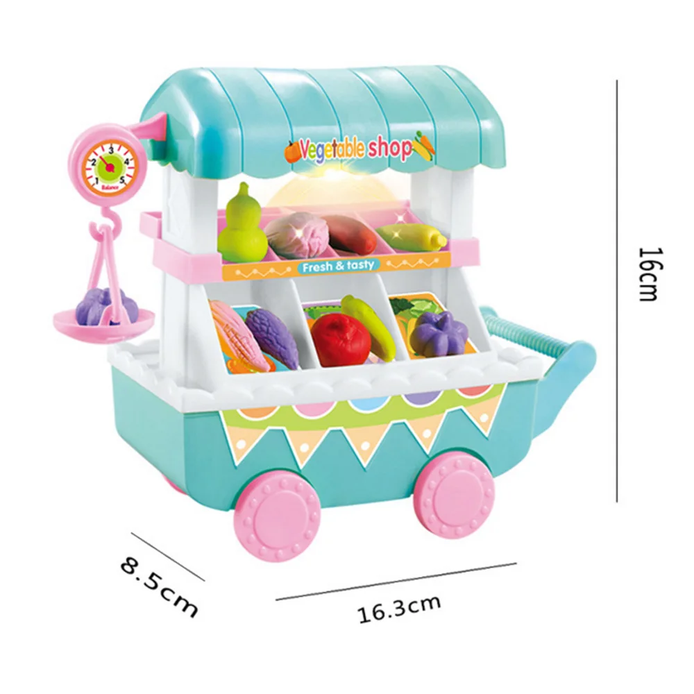Новая модель маленьких тележек девочка мини овощи фрукты магазин супермаркет детские игрушки Играя дома детские игрушки