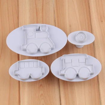 Free Shipping FDA High Quality 4pcs Train Cookie Plunger Cutter sets
Pastry DIY Bakery Tools set