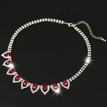 Брендовые ювелирные изделия, красное Хрустальное стекло, ожерелье s& Кулоны, колье, массивное ожерелье, модное ожерелье s для женщин# N035