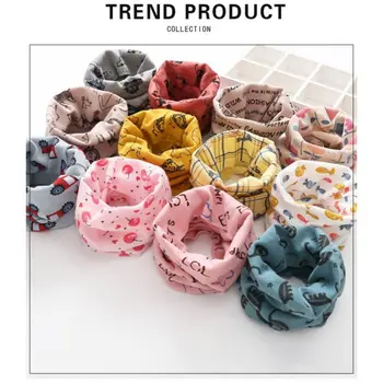 

Newly Warm Scarves For Baby Unisex Winter Cartoon Scarf Newborn Children Thick Cotton Collar Scarves Neckerchiefs 0-12Y W1