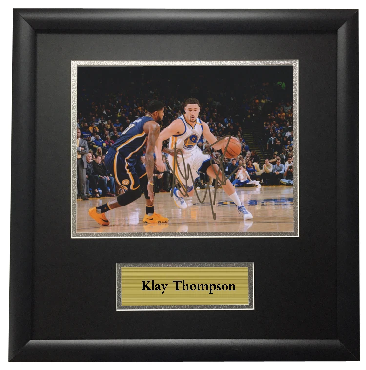

Memorabilia come with SA COA Golden State Warriors Klay Thompson autographed signed Photo Framed