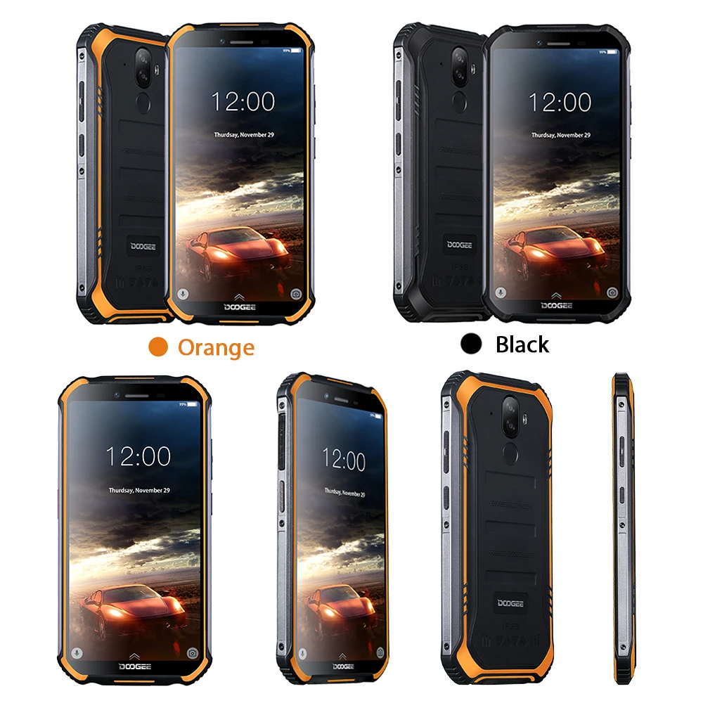 DOOGEE S40 Прочный Android 9,0 Мобильный телефон 5,5 дюймов дисплей 4650 мАч MT6739 четырехъядерный 3 ГБ ОЗУ 32 Гб ПЗУ 8,0 МП IP68/IP69K 4G