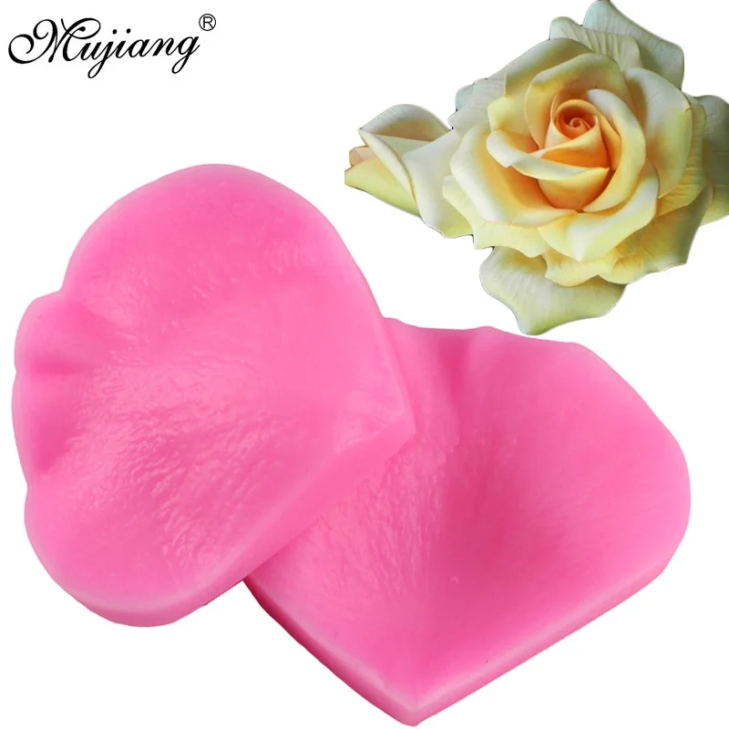 

Mujiang Rose Flower Petals Silicone Cake Mold Flower Making Fondant Cake Decorating Tool For Cake Cookie Chocolate Candy Mould