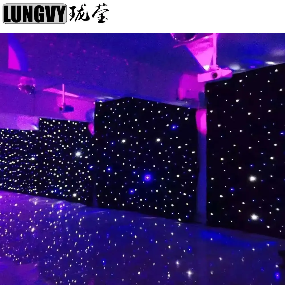 30414 Livraison Gratuite 4 M 6 M Bleublanc Rideau étoilé Led Led Ciel étoilé Théâtre Rideau Mariage Toile De Fond Décoration Pour Les