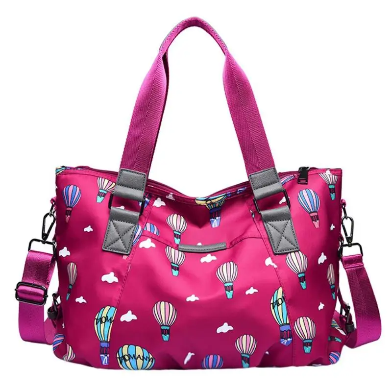 Водонепроницаемая сумка для мам с мультяшным принтом, сумка для беременных и для подгузников, женская сумка через плечо, органайзер для ухода за подгузниками - Цвет: Rose Red