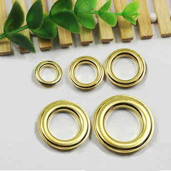 

(200 Sets/Lot) Gold Grommet Eyelet Rings for Bags, Leather Craft DIY Bronze Metal Eyelets 20mm, 17mm, 14mm, 12mm, 10mm (Inside)