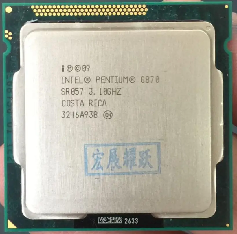 Intel Pentium G870 G870 Processor 3.1GHz 3MB Cache LGA1155 Dual-Core 65W Desktop CPU Scrattered 