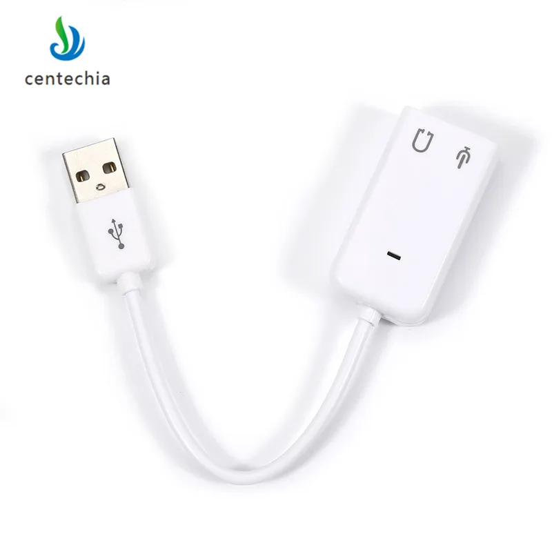 Centechia, новинка, USB 2,0, звуковая карта, виртуальная, 7,1 каналов, аудио, 3D адаптер с кабельной линией для ноутбука, ноутбука, динамика, коробка