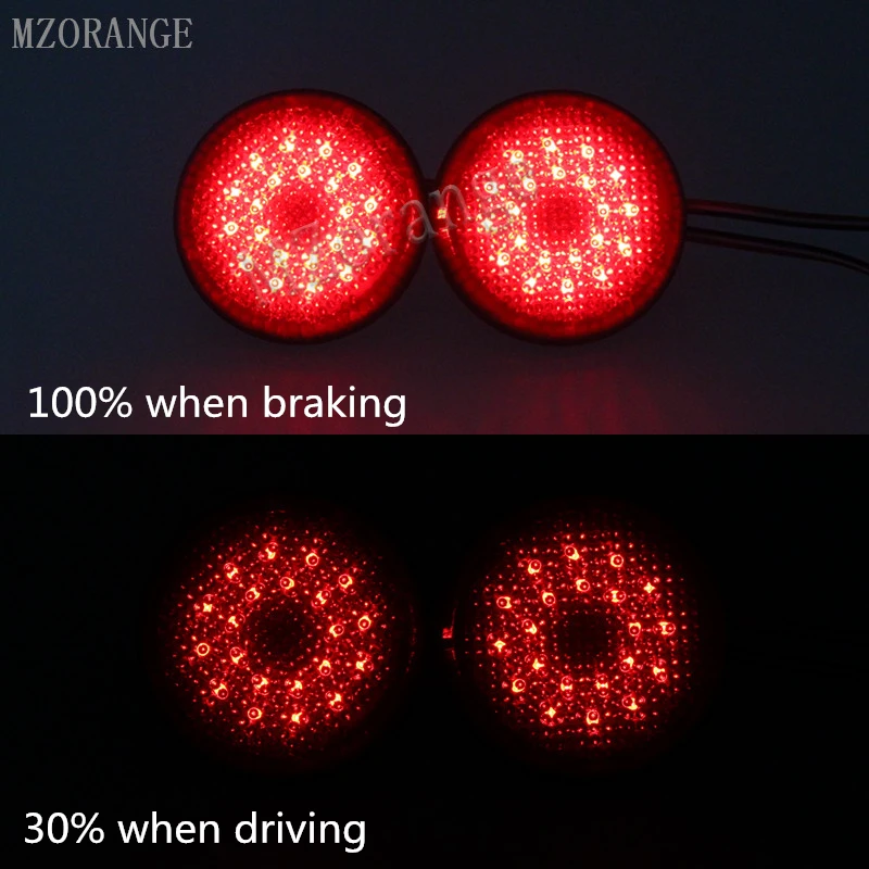 MZORANGE 2 шт. светодиодный Предупреждение ющий фонарь на бампер для парковки DC12V отражатель заднего бампера задний тормозной светильник для Nissan/Qashqai/для Toyota/Corolla