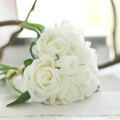1 букет, 5 головок, винтажный Искусственный Пион, Шелковый цветок, свадебные, для домашнего декора, вечерние, Декоративные искусственные розы, свадебные украшения - Цвет: Beige