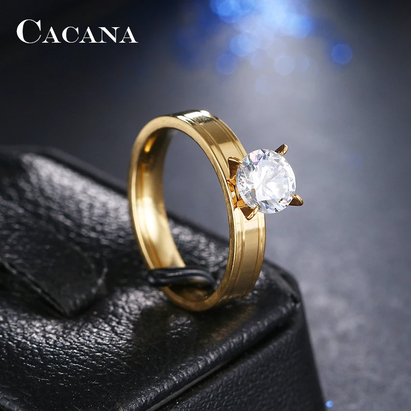 CACANA Stainless Steel Rings For Women Exquisite Personalized Fashion Jewelry Wholesale NO.R71