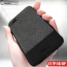 

CENMASO Original for Iphone 8 Case Silicone Shockproof Business for Iphone 7 Plus Case Luxury Back Cover for Iphone 8 Plus Case