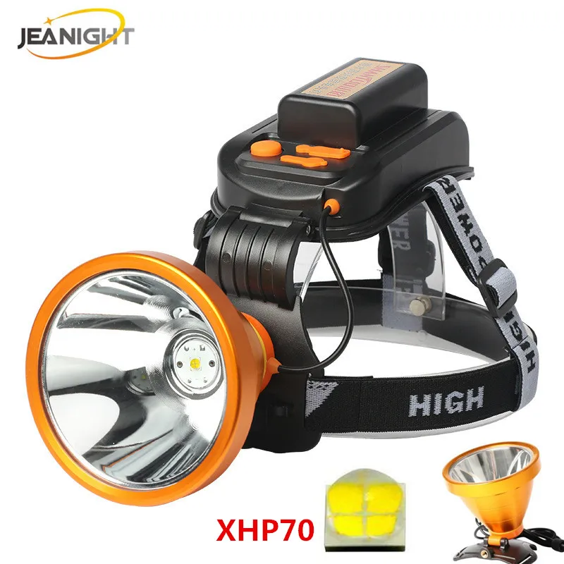 

For Hunting XHP70 Led Head Lamp Headlamp Built-in Battery 19800mAh Powerful Headlight White Yellow Light