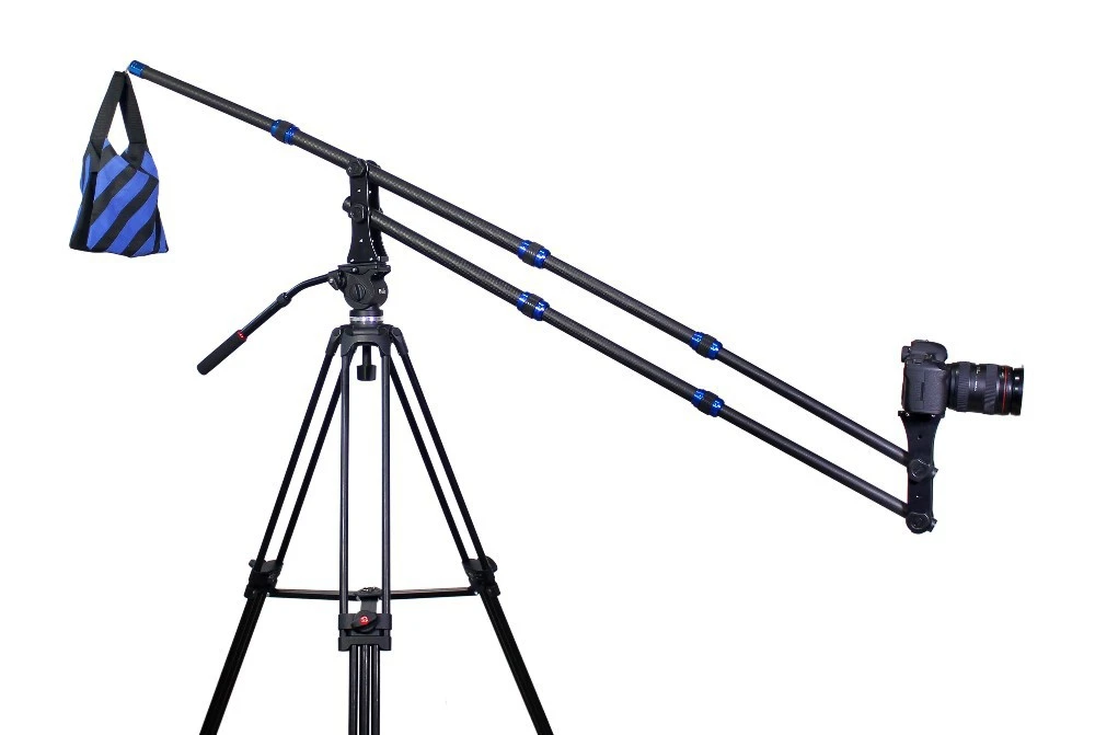 Mini Carbon Fiber Jib Crane Portable Pro Dslr Video Camera Crane Jib Arm Standard Version+bag