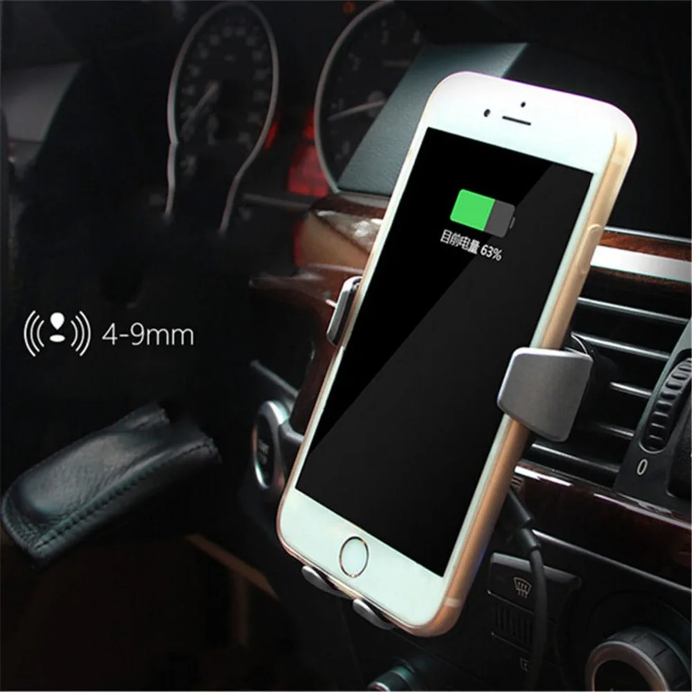 

10W Car Wireless Fast Charger Universal Air Outlet Freely Rotate Mounted Car Phone Holder Bracket Stand Wireless Dash Charger
