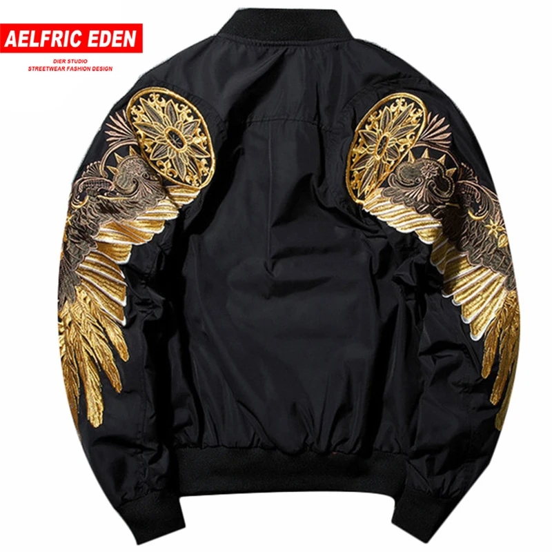 Koop Aelfric Eden Jassen Heren Nieuwe Lente Multi Color Borduren Bomberjack Mannen Streetwear Merk kleding Casual Hip Hop Coat LQ01