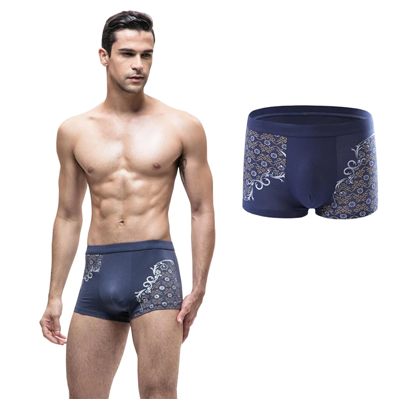 4Pcs/lot Male Underpants Men Underwear Boxers Fashion print High Quality Modal large size Boxers Men Boxer Homme Boxershorts