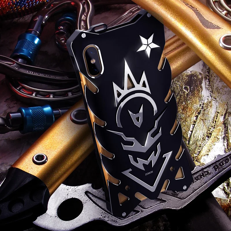 Чехол для Apple Iphone X XR XS MAX Роскошный Алюминиевый металлический защитный