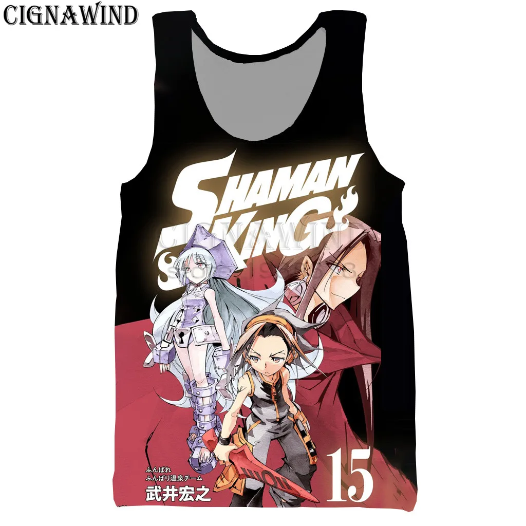 

New fashion vest men/women Shaman King Amidamaru Guardian Ghost 3D print vests Harajuku style streetwear Bodybuilding tank Tops